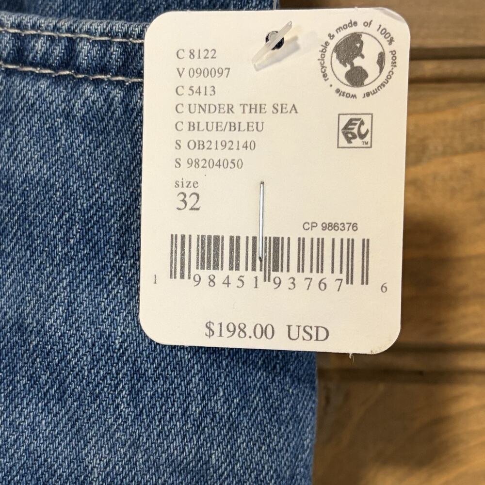 Free People We The Free Westward Under The Sea Wide Leg Jeans Size 32** Nautical - Picture 12 of 16